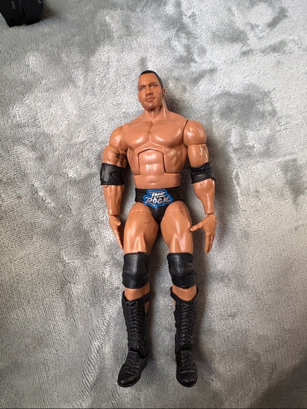 The Rock Wrestling Action Figure with Black Gear